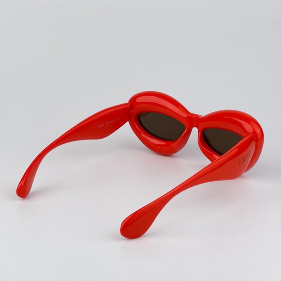 Loewe INFLATED LW40097I Sunglasses – Orange Cat Eye Brown | Model LW40097I 42E main image 4